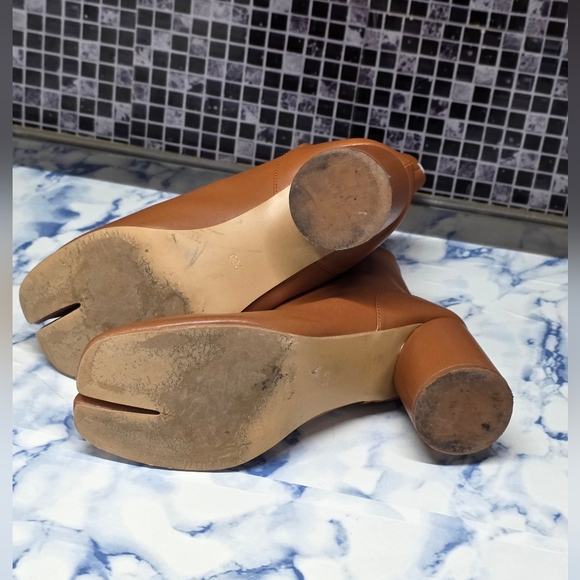 Boots Split Toe High Heel Women Boots Leather Women Shoes - Picture 7 of 11